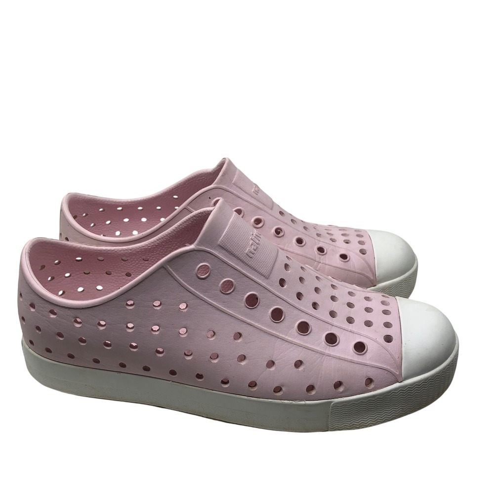 Native Jefferson Slip On Shoes J3 Kids Pink Perforated Breathable Lightweight
